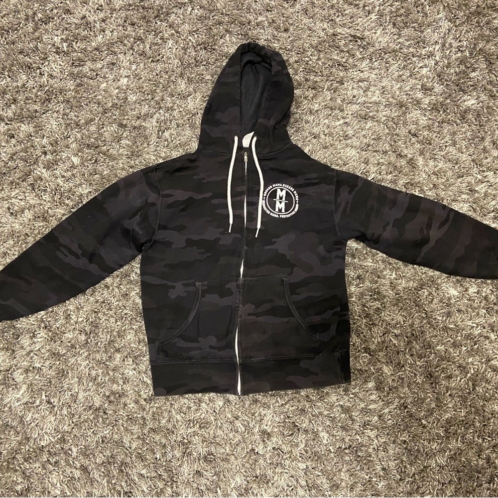 Black Camo Mom Zip-up